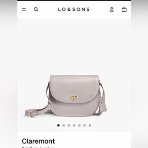 Lo & Sons Claremont Soft Grain Leather Crossbody Bag in Light Gray